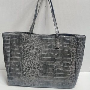 Sadie London Luxe Spring Croc Tote Bag ( Grey)
